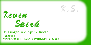 kevin spirk business card